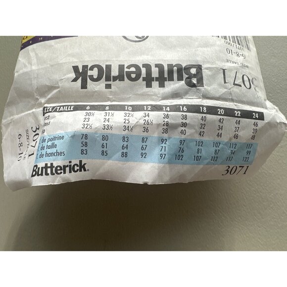 CUT Butterick 3071 Historical Costume Sewing Pattern Size 6-8-10 Princess Style - Picture 4 of 8